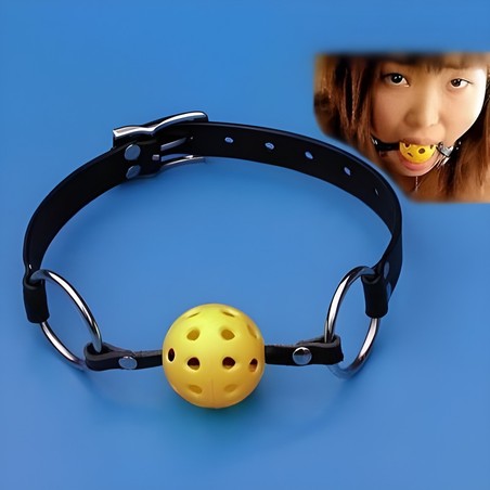 Ball gag costumes Strap jaune