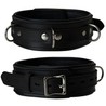 Collier en cuir unisexe noir