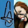 Harnais ball gag silver