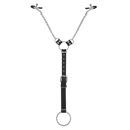 Pince tétons cock ring/ Male Nipple clamp