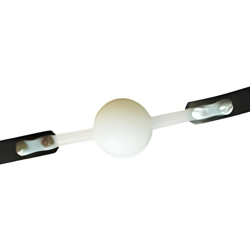 Ball gag silicon blanc