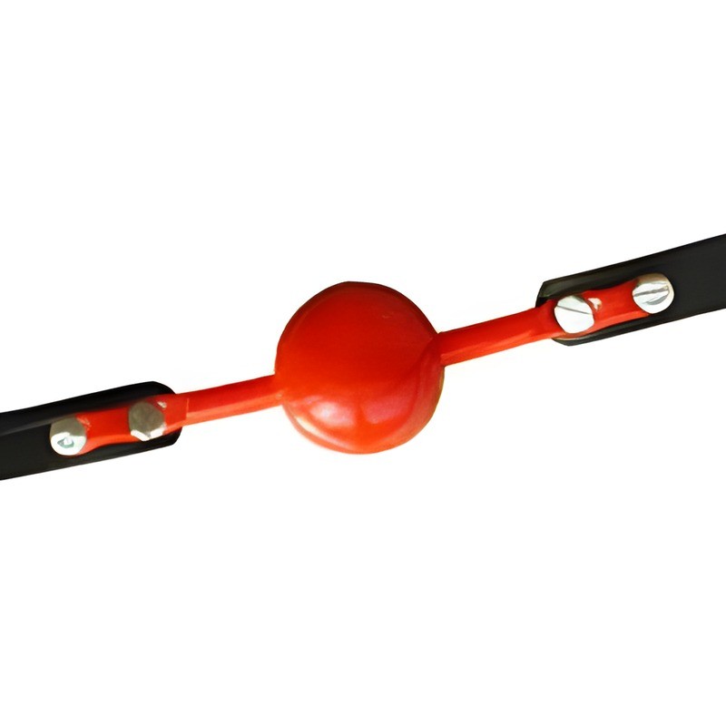 Ball gag silicon rouge