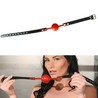 Ball gag silicon rouge