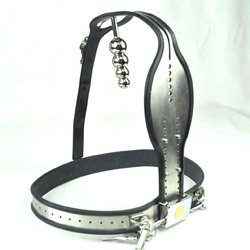 Ceinture de chasteté pour homme en T avec plug anal metal