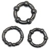 Lot de 3 cockrings noirs avec boules