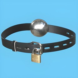 Ball gag acier avec cadenas