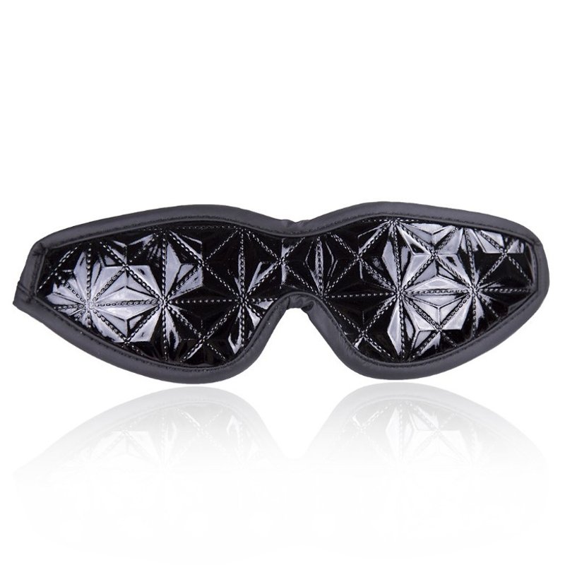 Cache yeux fetiche style faux cuir crocodile noir