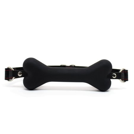 Bar gag bit gag Os  noir en sillicone
