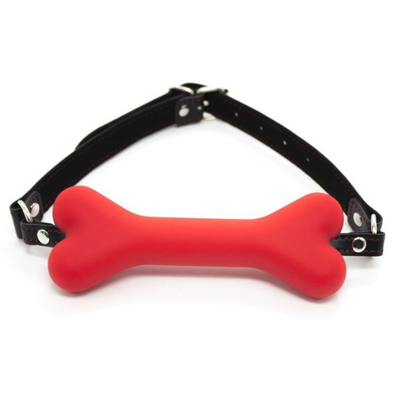 Bar gag bit gag Os rouge en sillicone