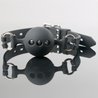 Ball gags silicone noir 4,8 cm 3 trous