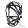 Masque muselière en simili cuir noir