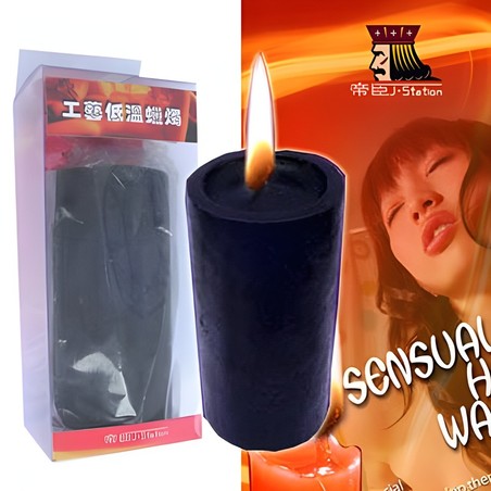 Bougie noire basse température spéciale bondage