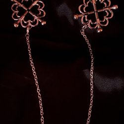Pinces tétons fleurs avec chaînette retirable