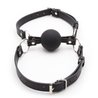 Double ball gag soumission silicone noir
