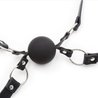 Double ball gag soumission silicone noir