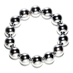 Cock Ring Ball en chrome 3 tailles