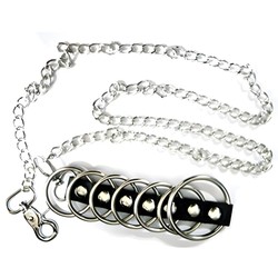 Cock ring 7 anneaux avec laisse