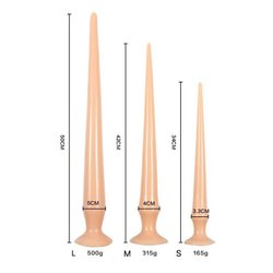 Plug anal ou gode flexible noir 30 cm x 3.3 cm