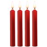 4 mini bougies rouges