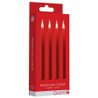 4 mini bougies rouges