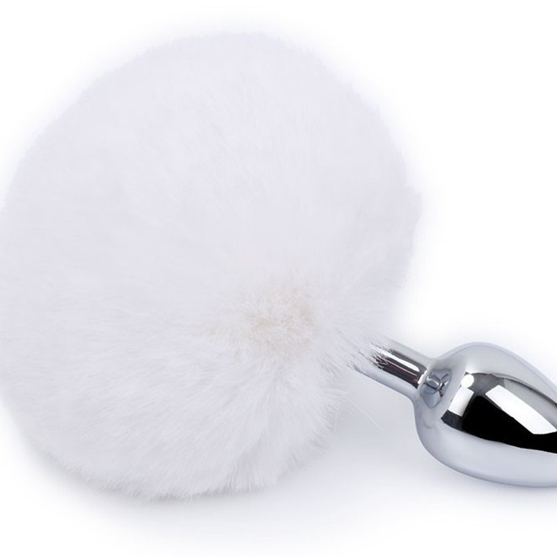 Plug queue de lapin blanc