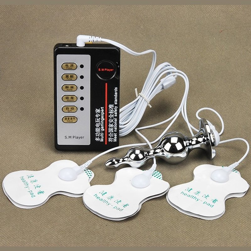 Electro sexe avec plug anal en acier inoxydable