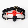 Skull gag en silicone rouge