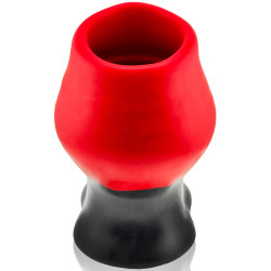 Oxballs - Plug Tunnel Colossus Pighole XXXXL Noir-Rouge 17 x 13.5cm