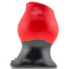 Oxballs - Plug Tunnel Colossus Pighole XXXXL Noir-Rouge 17 x 13.5cm