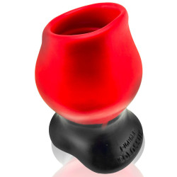Oxballs - Plug Tunnel Colossus Pighole XXXXL Noir-Rouge 17 x 13.5cm