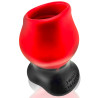Oxballs - Plug Tunnel Colossus Pighole XXXXL Noir-Rouge 17 x 13.5cm