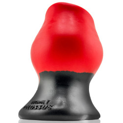 Oxballs - Plug Tunnel Colossus Pighole XXXXL Noir-Rouge 17 x 13.5cm