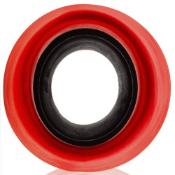 Oxballs - Plug Tunnel Colossus Pighole XXXXL Noir-Rouge 17 x 13.5cm
