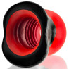 Oxballs - Plug Tunnel Colossus Pighole XXXXL Noir-Rouge 17 x 13.5cm
