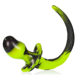 Oxballs - Plug Queue Puppy Tail Bulldog Jaune11.5 x 6cm
