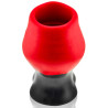 Oxballs - Plug Tunnel Super Max Pighole XXXL Noir-Rouge 15 x 11.5cm