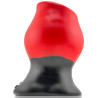 Oxballs - Plug Tunnel Super Max Pighole XXXL Noir-Rouge 15 x 11.5cm