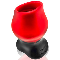 Oxballs - Plug Tunnel Super Max Pighole XXXL Noir-Rouge 15 x 11.5cm