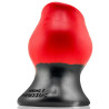 Oxballs - Plug Tunnel Super Max Pighole XXXL Noir-Rouge 15 x 11.5cm