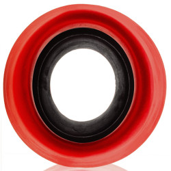 Oxballs - Plug Tunnel Super Max Pighole XXXL Noir-Rouge 15 x 11.5cm