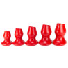 Oxballs - Plug Tunnel Pig-Hole rouge Large - 9 x 7 cm