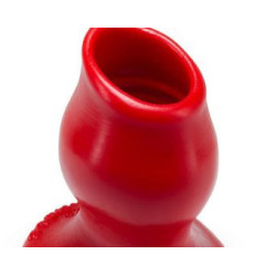 Oxballs - Plug Tunnel Pig-Hole rouge Large - 9 x 7 cm