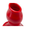 Oxballs - Plug Tunnel Pig-Hole rouge Large - 9 x 7 cm