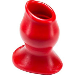 Oxballs - Plug Tunnel Pig-Hole rouge Large - 9 x 7 cm