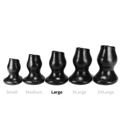 Oxballs - Plug Tunnel Pig-Hole noir Large - 9 x 7 cm