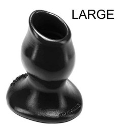 Oxballs - Plug Tunnel Pig-Hole noir Large - 9 x 7 cm