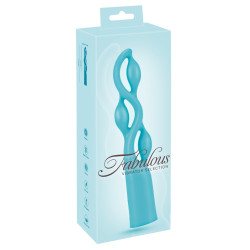 Vibro Fabulous 18 cm turquoise - vibromasseur 3 moteurs | Nedgy
