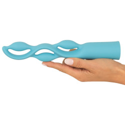 Vibro Fabulous 18 cm turquoise - vibromasseur 3 moteurs | Nedgy