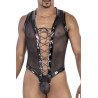 Body Lofnis noir S/M - body masculin tulle transparent | Nedgy