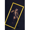 Body Lofnis noir S/M - body masculin tulle transparent | Nedgy
